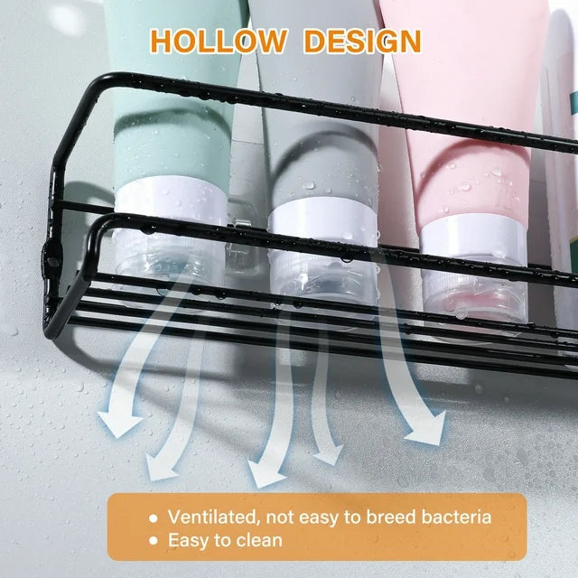 Onekawa Spice Rack, 4 Pack Spice Storage Rack Organizer for Refrigerator and Oven, Wall Mounted Seasoning Organizer and Storage, Black