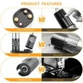 Onekawa Electric Salt and Pepper Mill Set, Battery Operated Automatic Pepper Mill, Adjustable Coarseness Shakers,One-Hand Operation for Kitchen(2 Pace,Black)