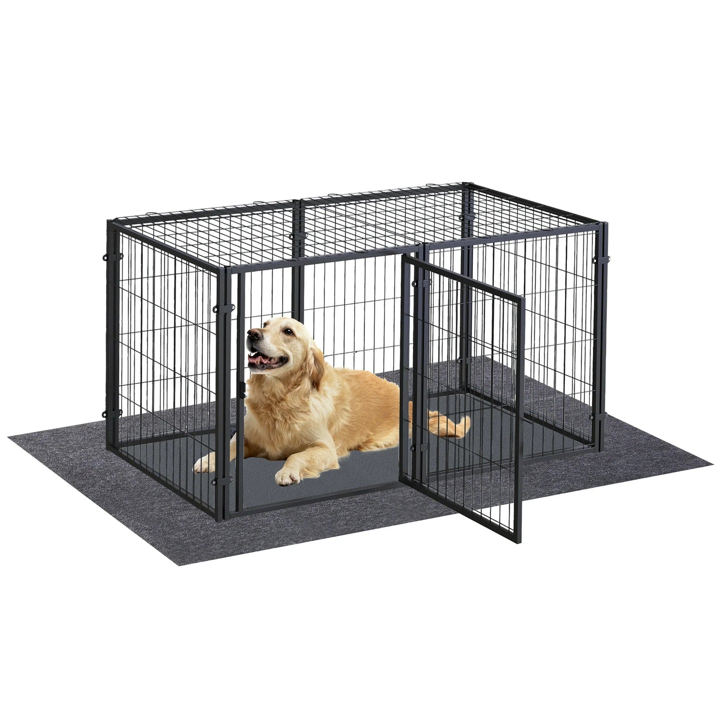 Onekawa Dog Crate Mat Liner, Under Pet Cage Mat,Absorbent, Waterproof, Non-Slip,Washable Puppy Pee Pad,Grey(29”x48”)
