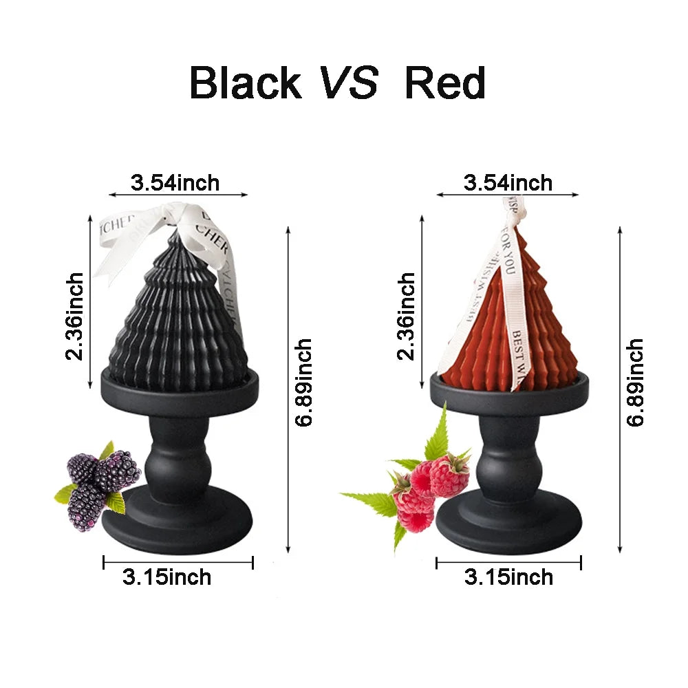 WANALIT Scented Candle,Decorative Candles with Candlestick Holder,Each 4.3 oz Candle Burns for 15 hours, Birthday Gifts for Women with Gift Box,Black