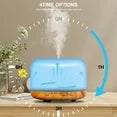 Onekawa Essential Oil Diffuser with Remote Control,Controllable Lighting Humidifier for Bedroom & Office,Brown