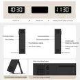 Onekawa Large Digital Wall Clock,LED Alarm Clocks with Calendar and Remote Controls,Black