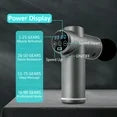 Onekawa Massage Gun,Deep Tissue Back Massager for Athletes for Pain Relief,with 8 Replacement Heads,Gray