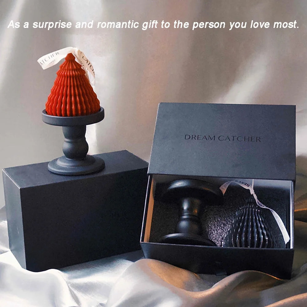 WANALIT Scented Candle,Decorative Candles with Candlestick Holder,Each 4.3 oz Candle Burns for 15 hours, Birthday Gifts for Women with Gift Box,Red