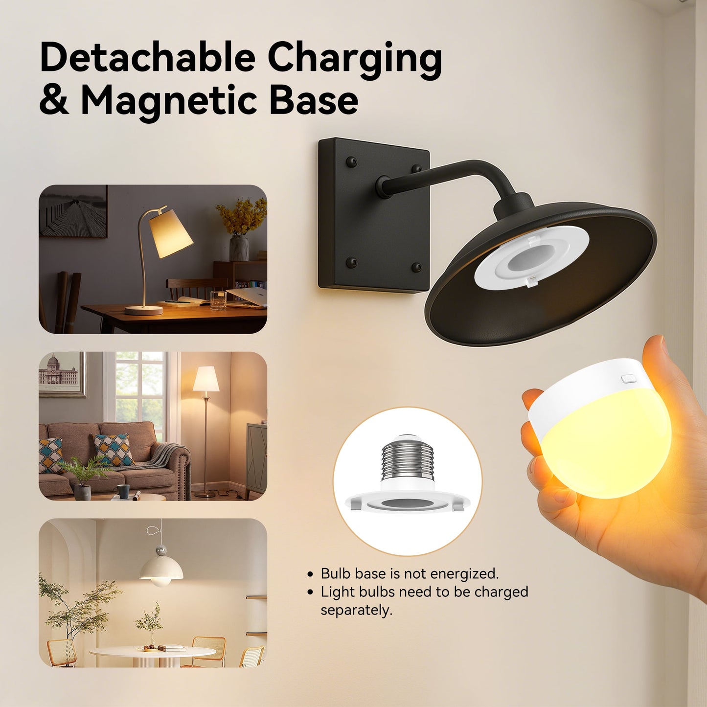 LOFTER-Pro Rechargeable Night Light, Dimmable Remote Control Lamp with 15 Colors & Timer, Adjustable Bedside Light for Bedroom, Bathroom, Hallway (2 Pack)