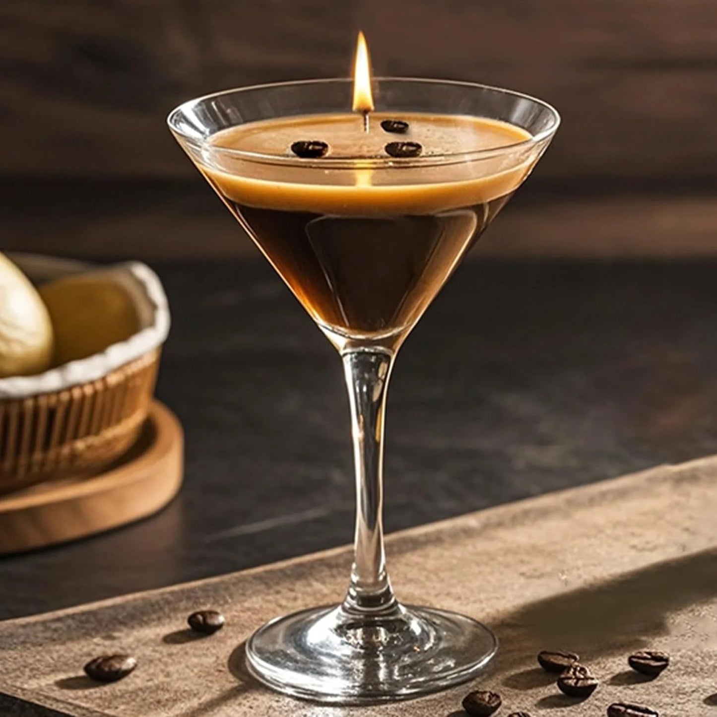 WANALIT Coffee Martini Scented Soy Wax Candle Home Decor Gift for Christmas, Birthday, Halloween for Bedroom, Coffee Bar Unique Present for Women, Men, Girlfriend