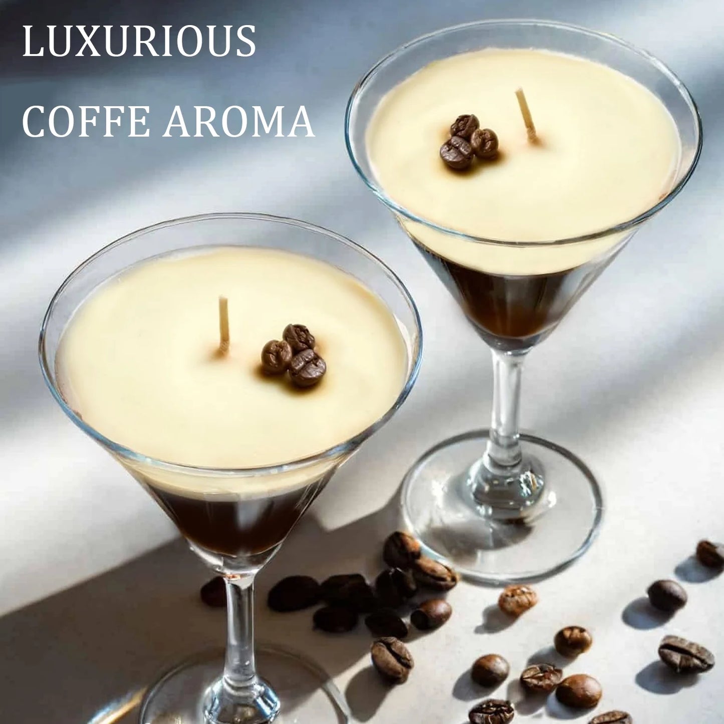 WANALIT Coffee Martini Scented Soy Wax Candle Home Decor Gift for Christmas, Birthday, Halloween Relaxing Aroma for Bedroom, Coffee Bar  Unique Present for Women, Men, Girlfriend