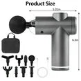 Onekawa Massage Gun,Deep Tissue Back Massager for Athletes for Pain Relief,with 8 Replacement Heads,Gray