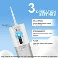 Onekawa Water Flosser,Portable Water Floss with 3 Cleaning Modes, Power Dental Flossers with 5 Jet Tips,White