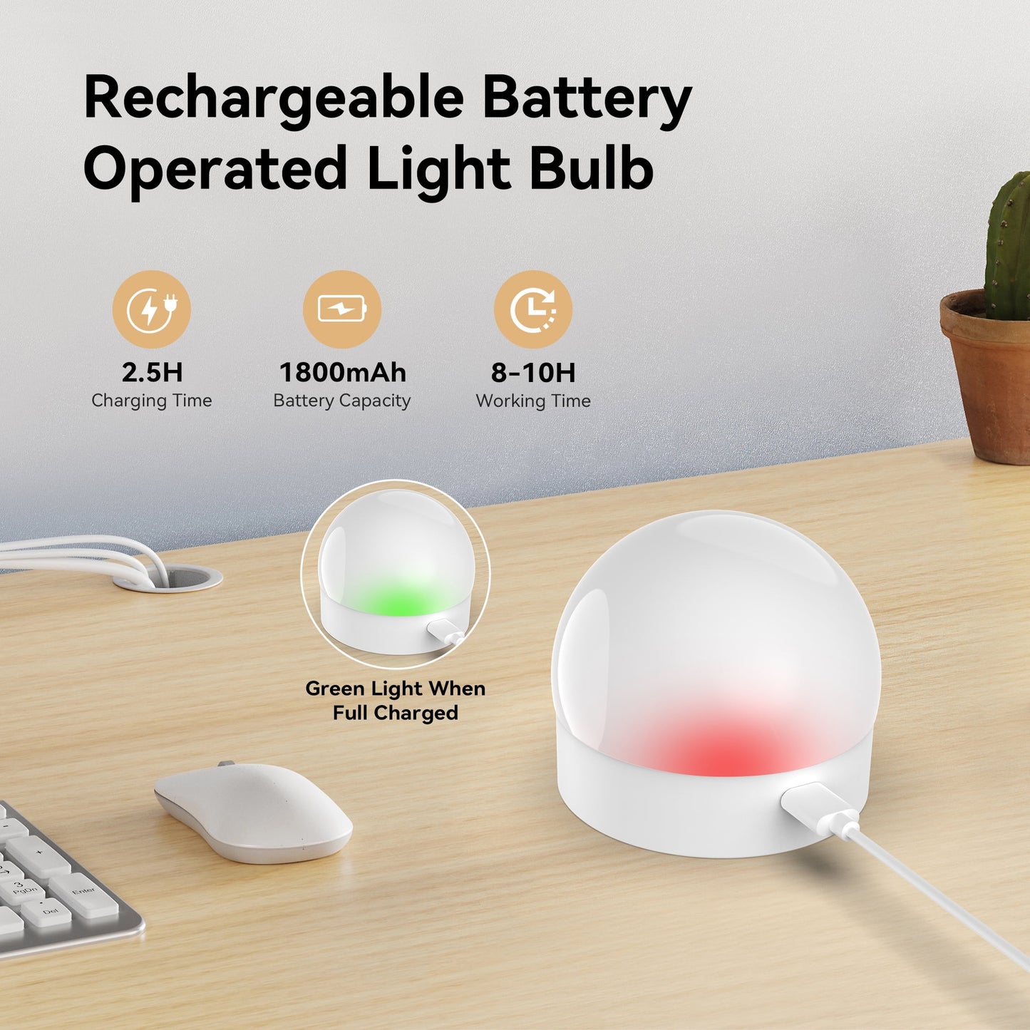 LOFTER-Pro Rechargeable Night Light, Dimmable Remote Control Lamp with 15 Colors & Timer, Adjustable Bedside Light for Bedroom, Bathroom, Hallway (2 Pack)