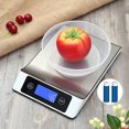 Onekawa Food Scales,Stainless Steel Digital Kitchen Scale with 7 Unit Conversions,Max Weight 33LB,Silver