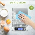 Onekawa Food Scales,Stainless Steel Digital Kitchen Scale with 7 Unit Conversions,Max Weight 33LB,Silver