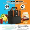 Onekawa Insulated lunch Bag for Women/Men, 20L Expandable Lunch Bag, Adjustable Shoulder Strap, Insulated Leak Proof, Suitable for Outdoor Picnic, Offices (Black)