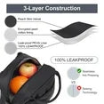 Onekawa Lunch Bag, Insulated Lunch Box for Women,Reusable Tote Lunch Box,Cooler Lunch Container for Work, Travel, Outdoor,Black